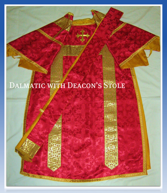 Solemn High Mass Vestments in Red for Pentecost, Sacred Heart, etc.